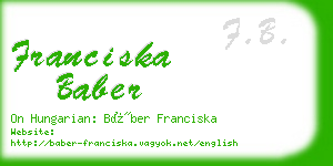 franciska baber business card